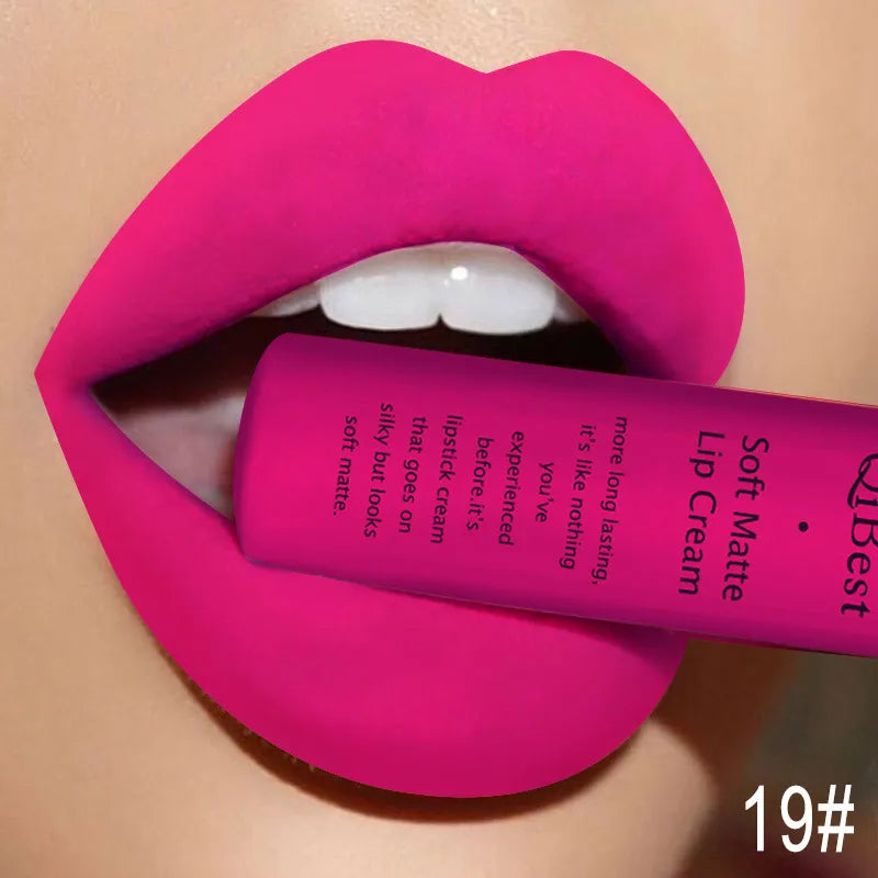 Hot Velvet Matte Nude Lip Gloss Sexy Long Lasting Non-stick Cup Nude Red Liquid Lipstick Waterproof 1 3