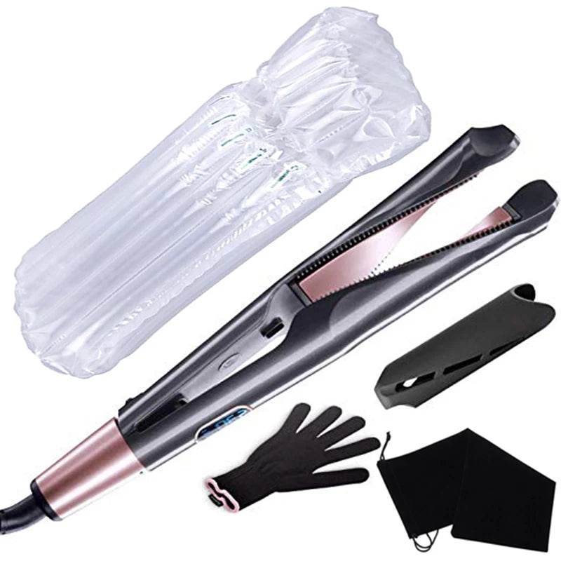 2 in 1 Hair Straightener And Curler Twist Straightening Curling Iron Professional Negative Ion Fast Heating Styling Flat Iron - Fashionqueene.com