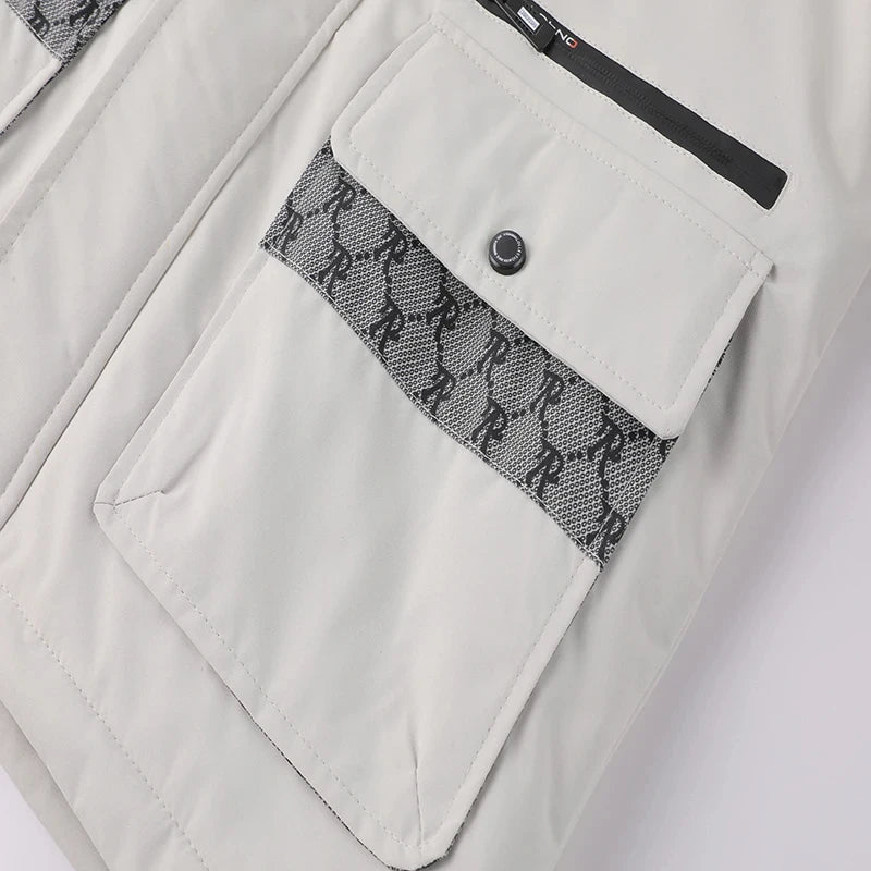 Men's Hooded Cotton Jacket Windproof Padded Cold Pure Color Simple
