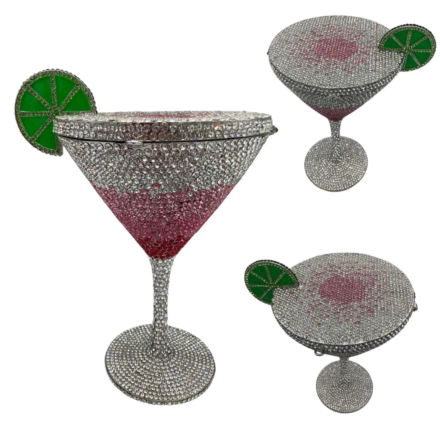 Jewels Martini purse Diamond Evening Purses Crystals Bridal Handbag Dinner Purses Rhinestone Party Clutch Bags