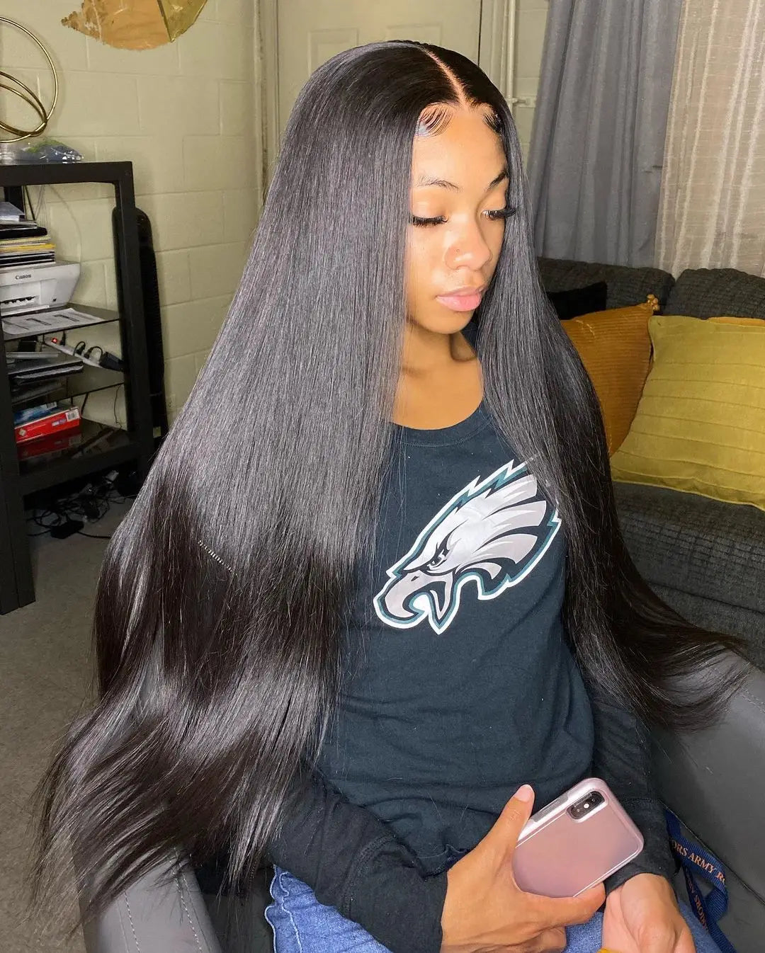 Pre Cut Glueless Wigs Human Hair Ready To Wear And Go Straight 13x6 HD Lace Frontal Wig Human Hair