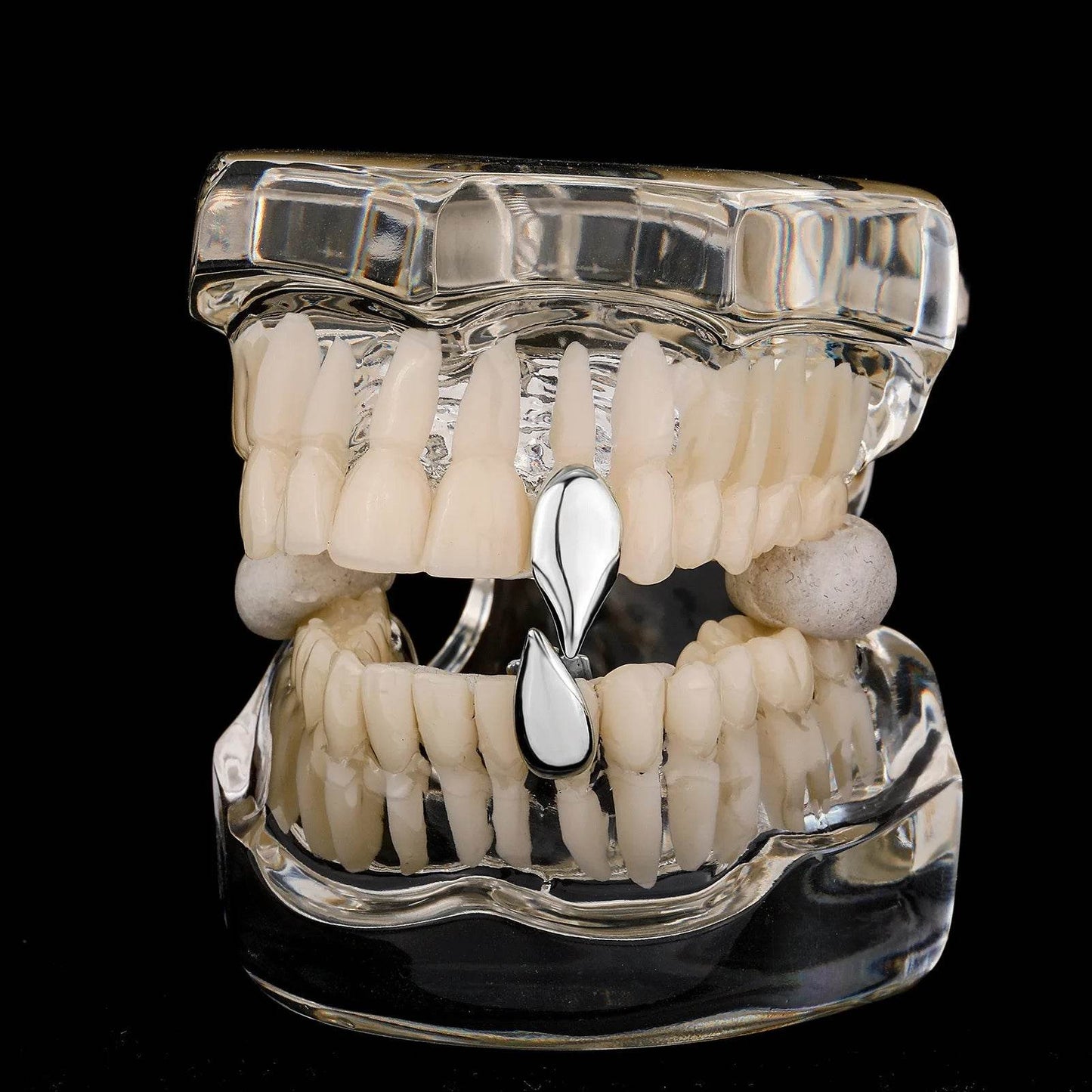 1PCS Hip Hop Single Teeth Grillz For Men Women Gold Silver Color Copper Grillz - Fashionqueene.com