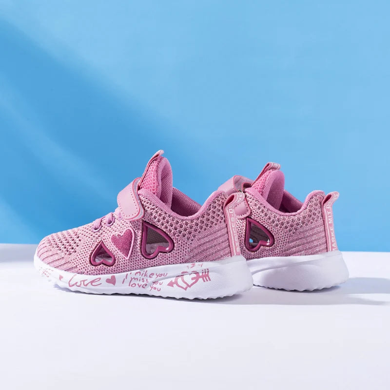 Girls Casual Light Mesh Sneakers Kids Summer Cute Sport Cartoon Female Footwear