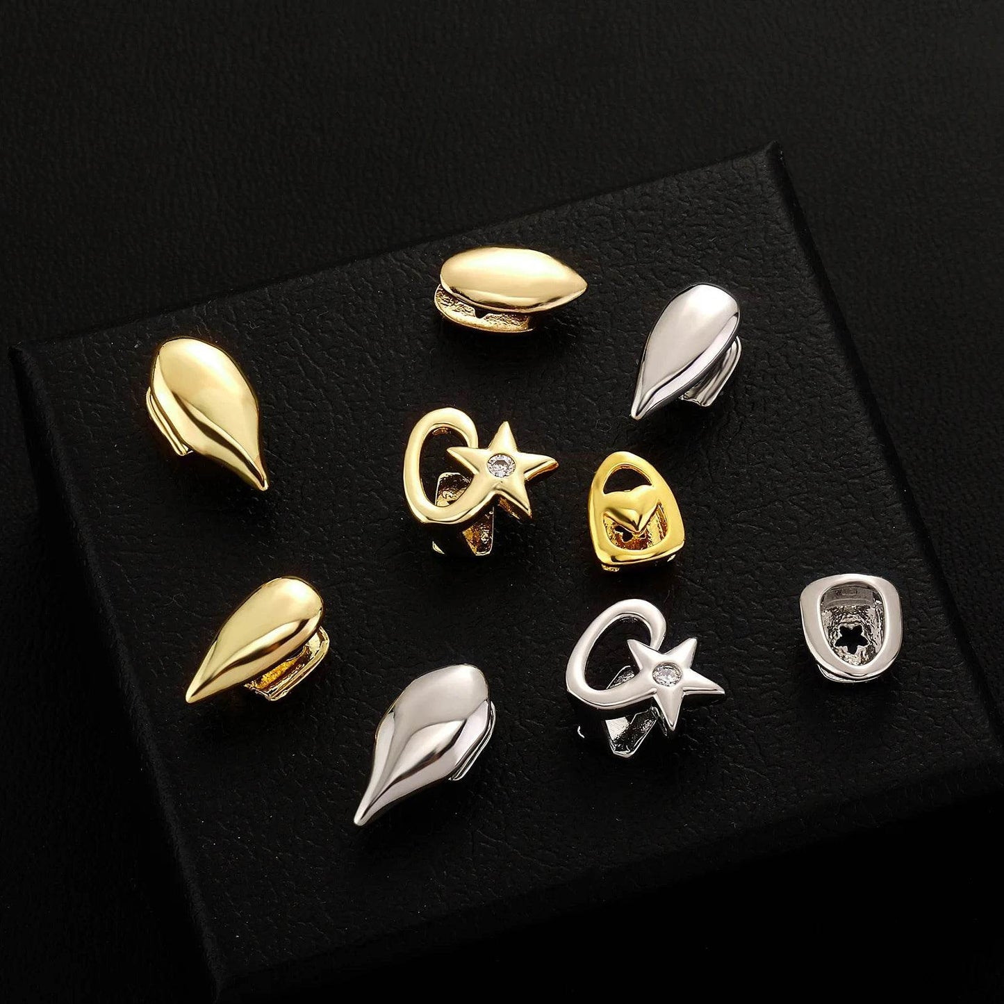 1PCS Hip Hop Single Teeth Grillz For Men Women Gold Silver Color Copper Grillz - Fashionqueene.com