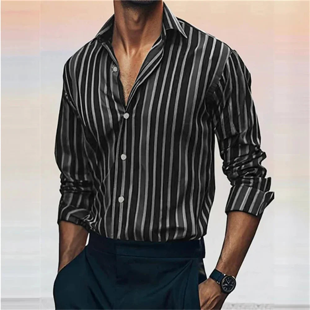 Men's casual striped plaid lines are soft and comfortable