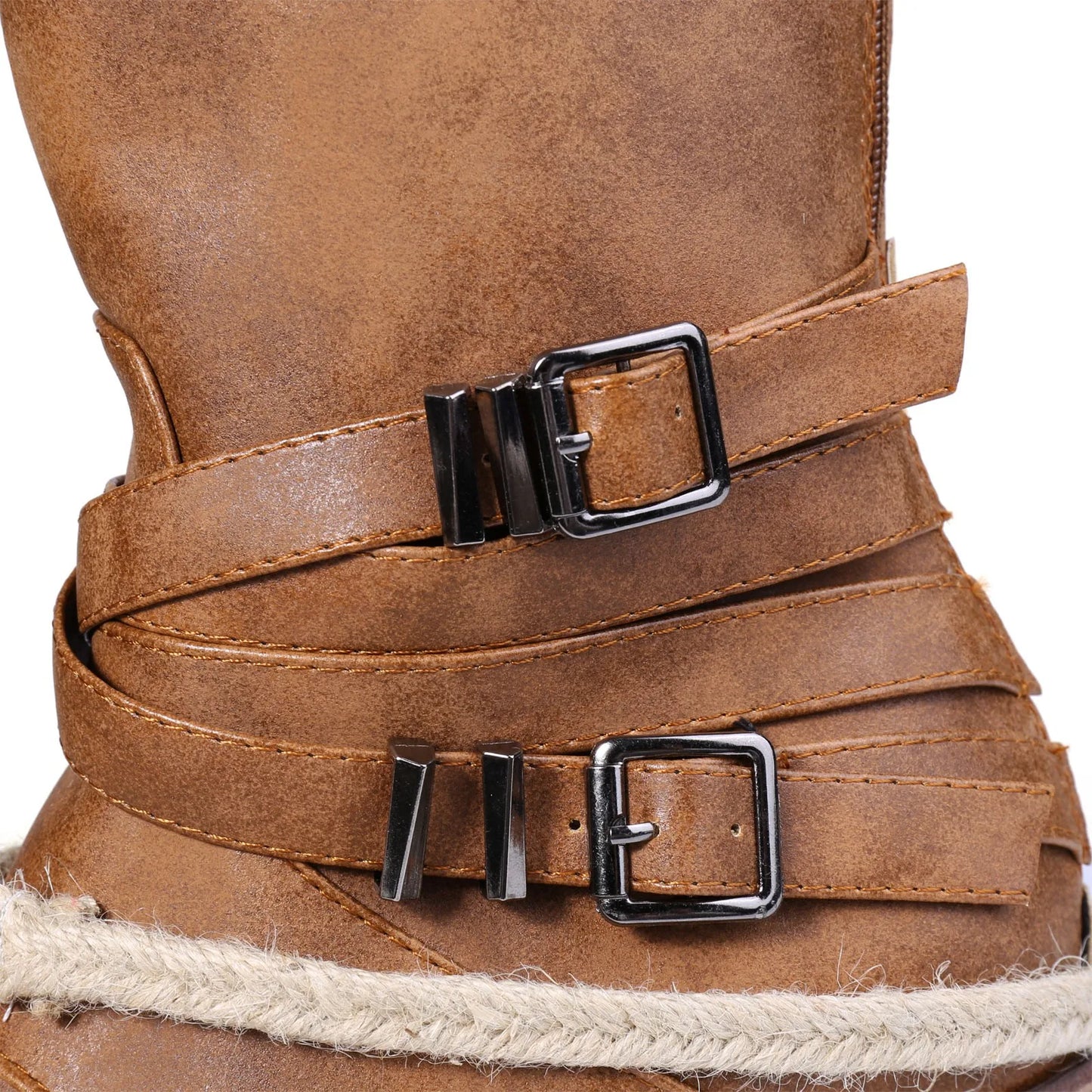 Womens Boots Knee High Wide Calf Heel Pointed Toe Nine Half Boots Brown / 38 / United States Brown / 39 / United States