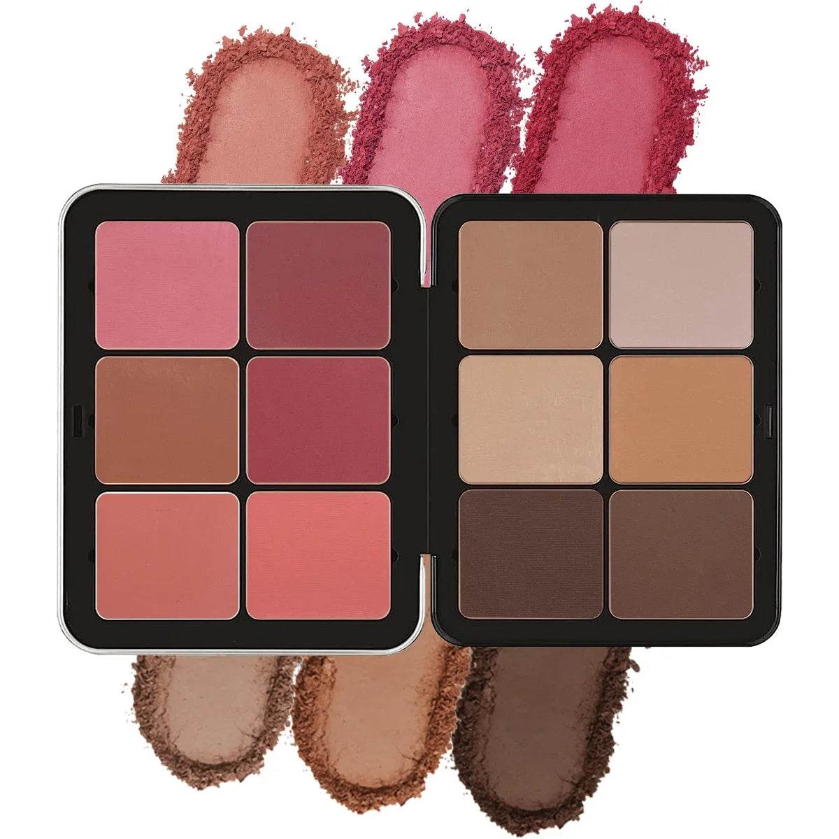 12-color Concealer Blush Cream Matte Highlight Contour Makeup All-in-one Palette Contouring - Fashionqueene.com