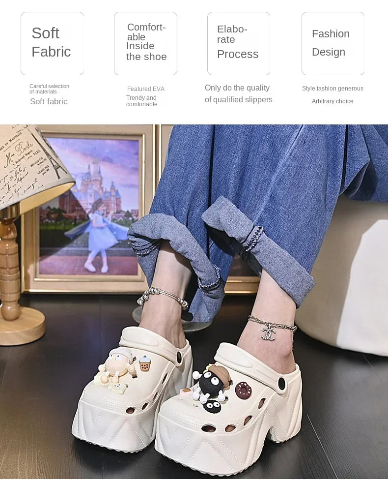 High Platform Fashion Clogs Shoes Women's Thick Bottom EVA Sandals