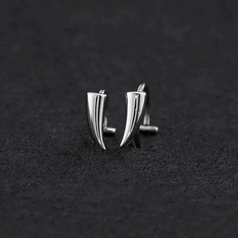 1pair Stainless Steel Sharp Teeth Fake Piercing Lip Ring Punk Exaggerated Jewelry for Women Gothic - Fashionqueene.com