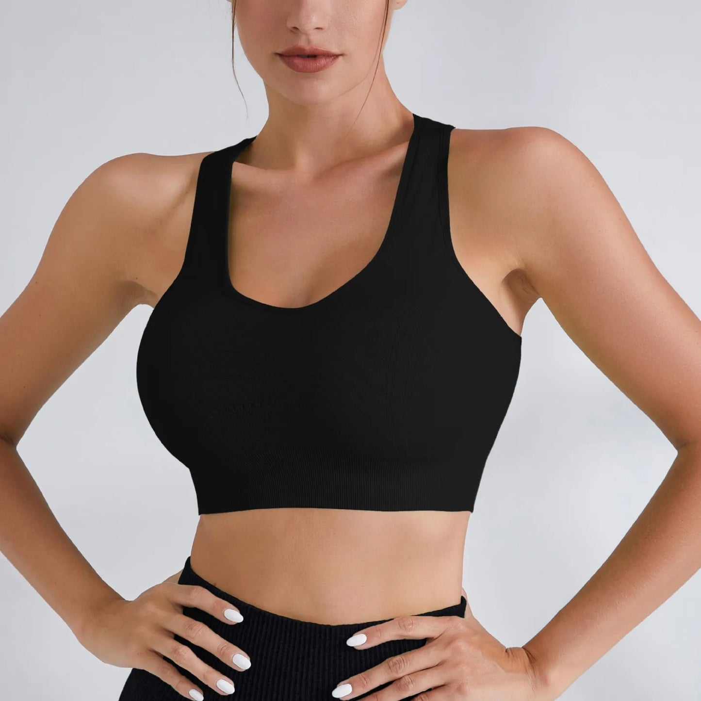Women Sports Underwear Tight Gym Workout Crop Top Yoga Vest ShockproofSports Bra
