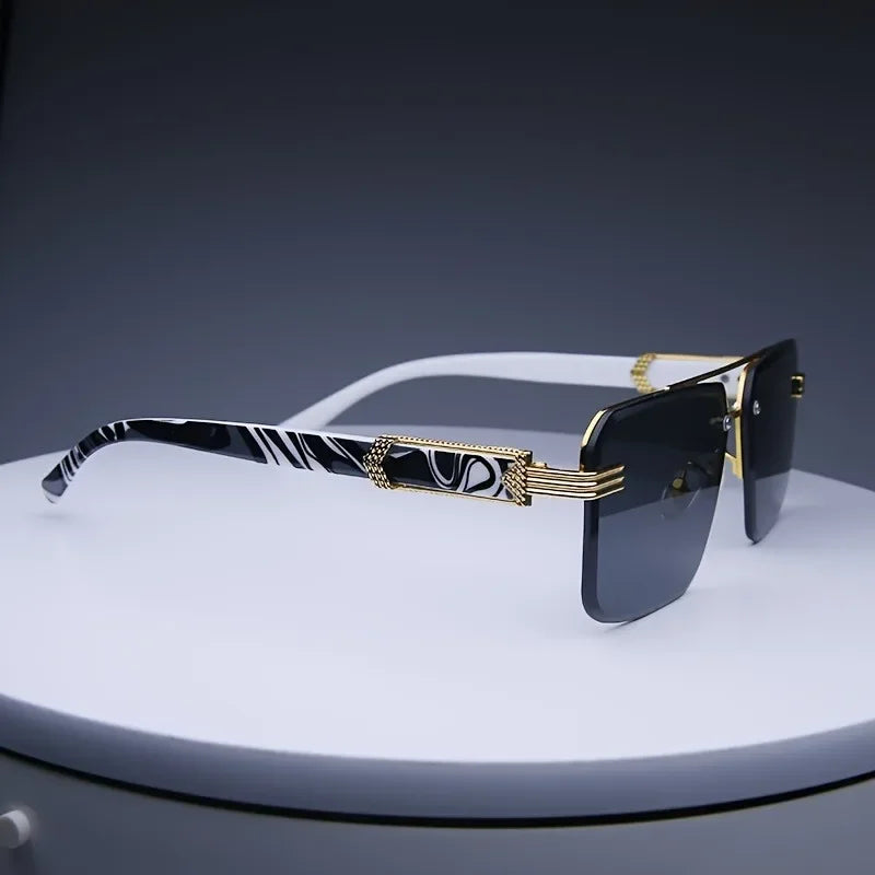 Populare Frameless Sun Glasses Male Female Classic Small Square Summer Traveling Shades
