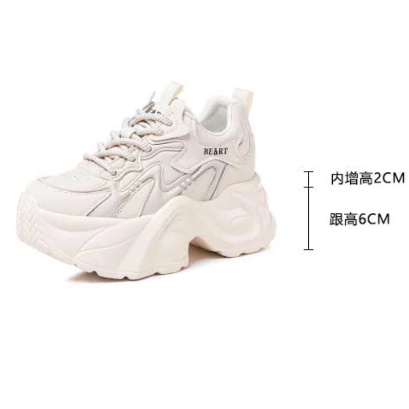 Air Mesh Genuine Leather Vulcanize High Brand Comfy Chunky Sneaker Loafer Platform Women Shoes