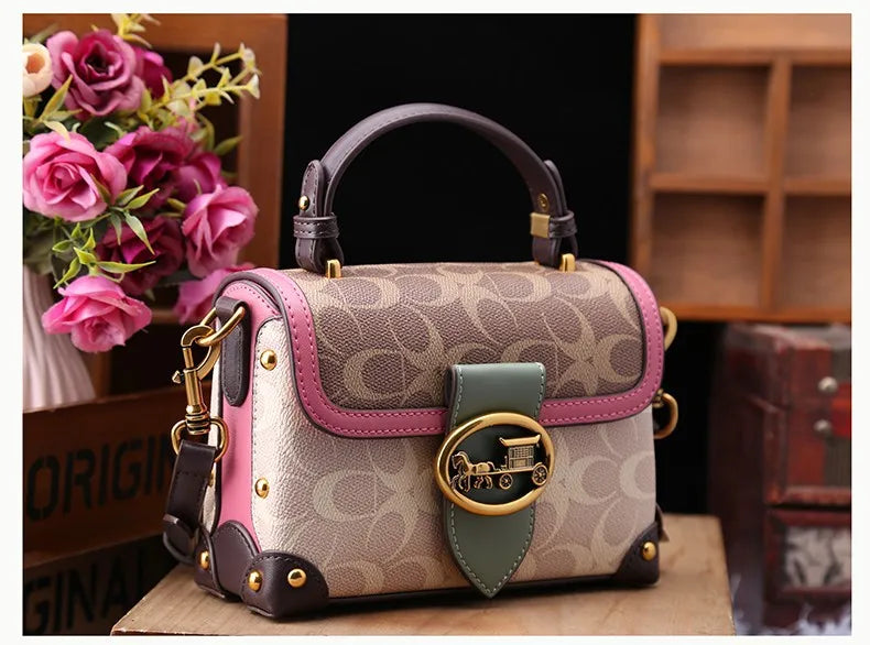 Women Bags Designer Luxury Crossbody Shoulder Purses Handbag Women Clutch Travel Tote Bag coffee black red coffee-black-red-