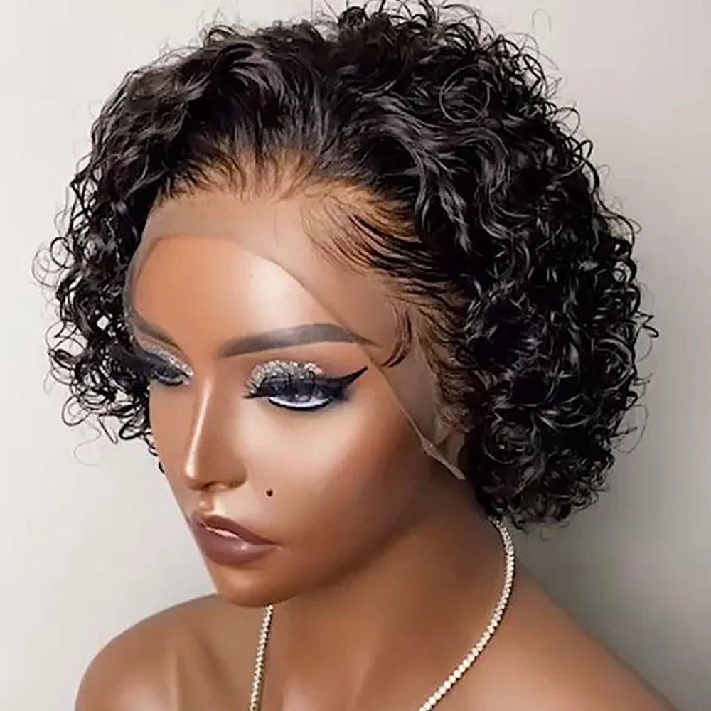 Pixie Cut Wig Human Hair 13x1 Lace Frontal Wigs Human Hair Short Bob Human