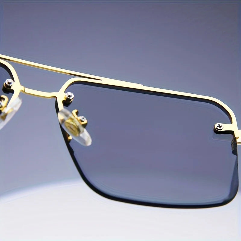 Populare Frameless Sun Glasses Male Female Classic Small Square Summer Traveling Shades