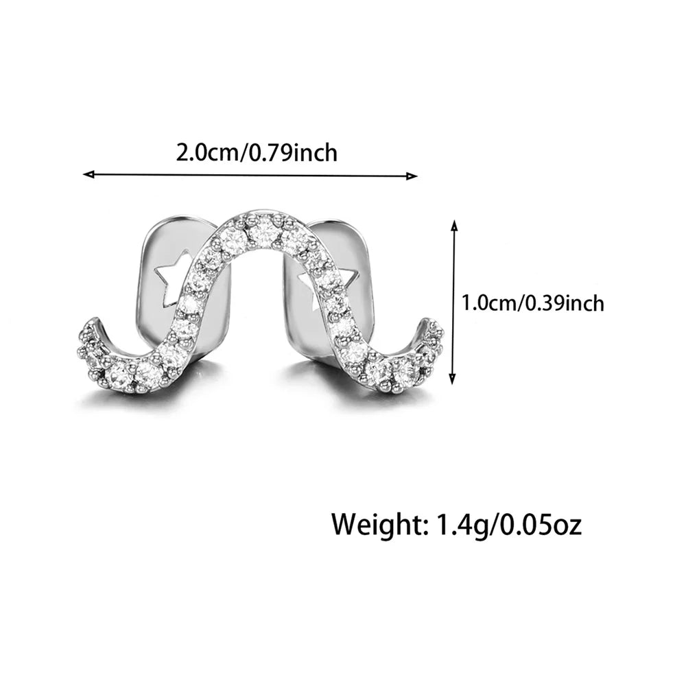 1PCS Hip Hop Single Teeth Grillz For Men Women Gold Silver Color Copper Grillz