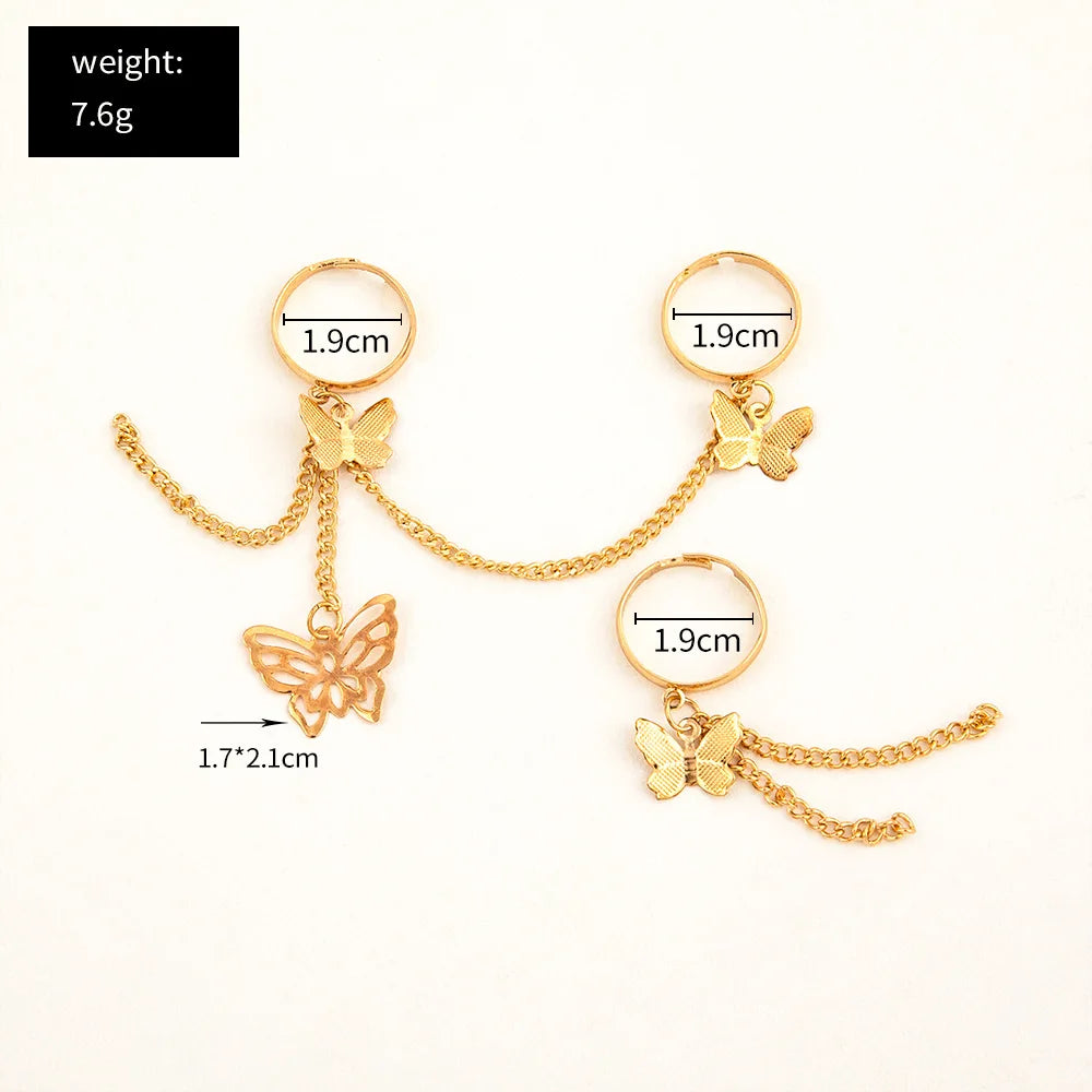 Tassel Chain Open Rings for Women Multi-layer Adjustable Finger Rings RI21Y0030 RI22Y0114 RI21Y0342 RI21Y0030-RI22Y0114-RI21Y0342-