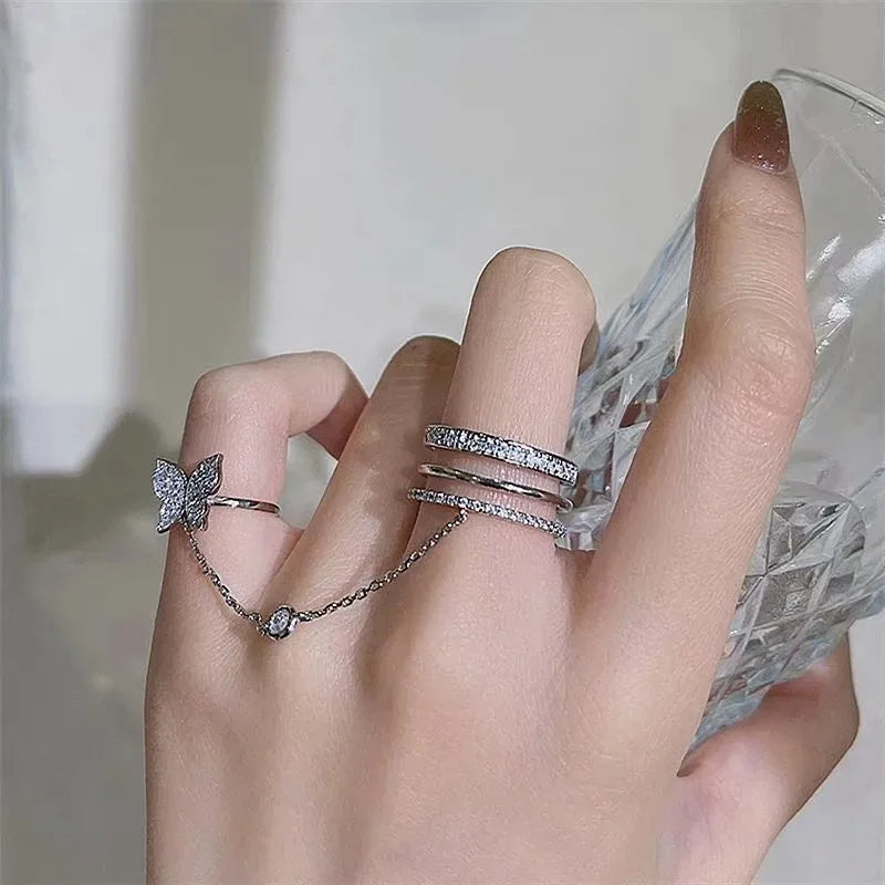 Tassel Chain Open Rings for Women Multi-layer Adjustable Finger Rings RI21Y0030 RI22Y0114 RI21Y0342 RI21Y0030-RI22Y0114-RI21Y0342-