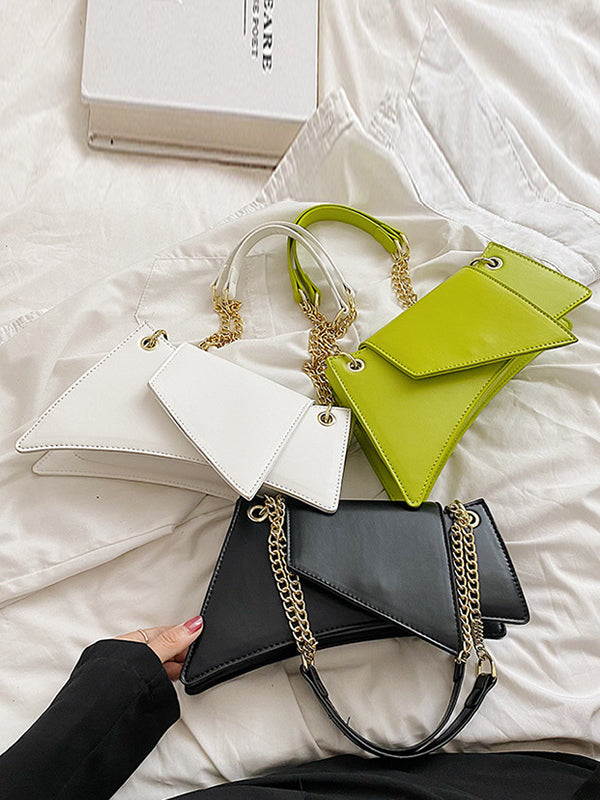 Chic Geometric Chain Zipper Handbag – Elevate Your Style! WHITE / One_size GREEN / One_size BLACK / One_size WHITE / One_size-GREEN / One_size-BLACK / One_size-