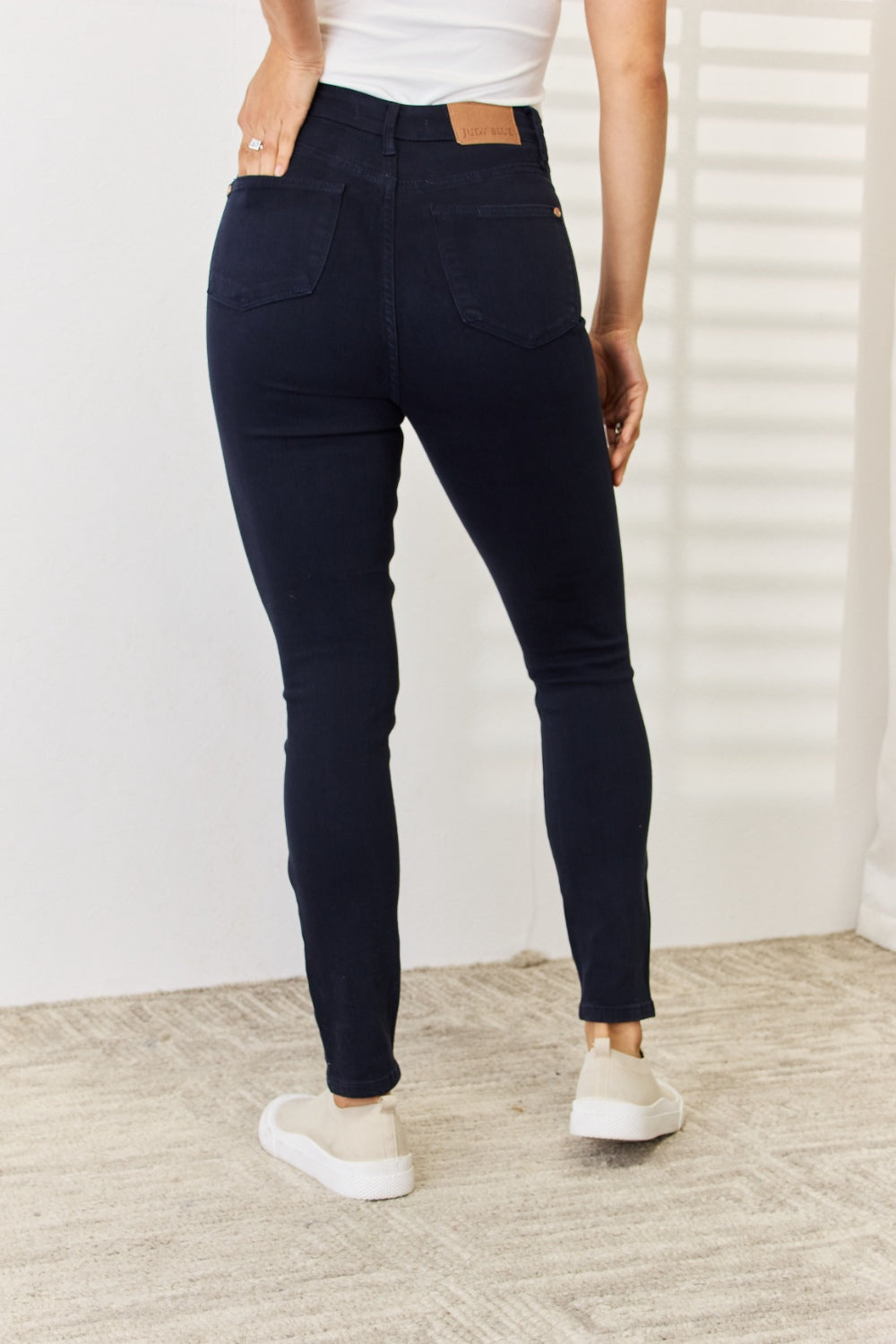 Judy Blue Full Size Garment Dyed Tummy Control Skinny Jeans NAVY / 0 NAVY / 1