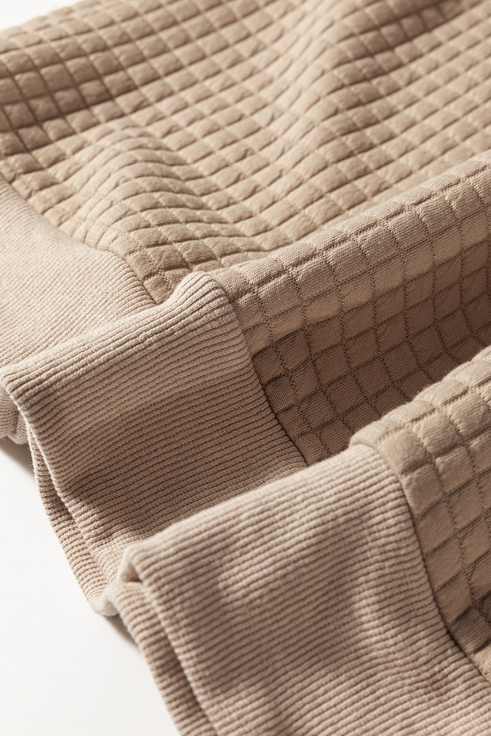 Parchment Leopard Quilted Patchwork Crew Neck Sweatshirt Parchment / S / 97%Polyester+3%Elastane Parchment / M / 97%Polyester+3%Elastane
