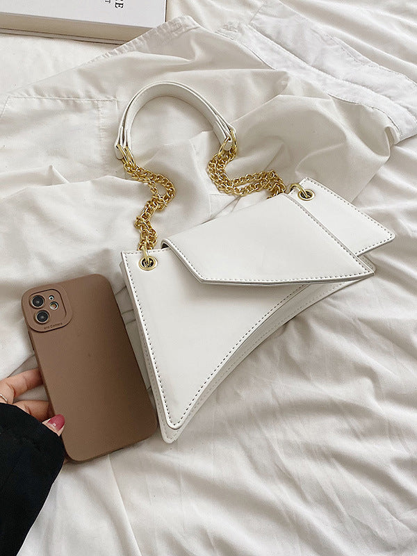 Chic Geometric Chain Zipper Handbag – Elevate Your Style! WHITE / One_size GREEN / One_size BLACK / One_size WHITE / One_size-GREEN / One_size-BLACK / One_size-