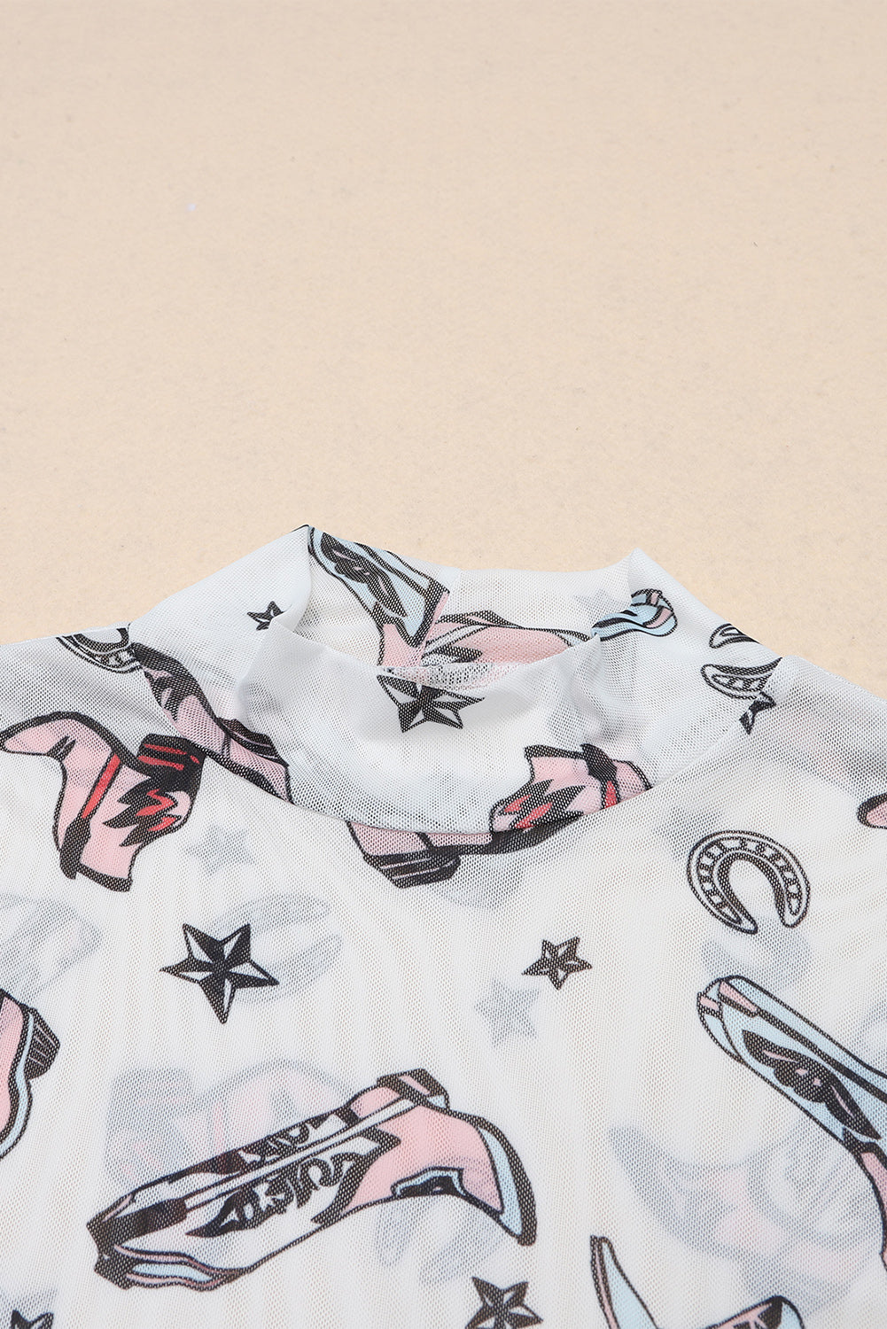 Printed Mock Neck Long Sleeve Bodysuit Dusty Pink / S Dusty Pink / M Dusty Pink / L Dusty Pink / S-Dusty Pink / M-Dusty Pink / L-Dusty Pink / XL-White / S-White / M-White / XL-Orange / S-Orange / M-Orange / L-Orange / XL-Mustard / S-Mustard / M-Mustard / L-Mustard / XL-White / L-