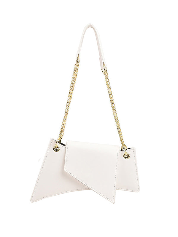 Chic Geometric Chain Zipper Handbag – Elevate Your Style! WHITE / One_size GREEN / One_size BLACK / One_size WHITE / One_size-GREEN / One_size-BLACK / One_size-
