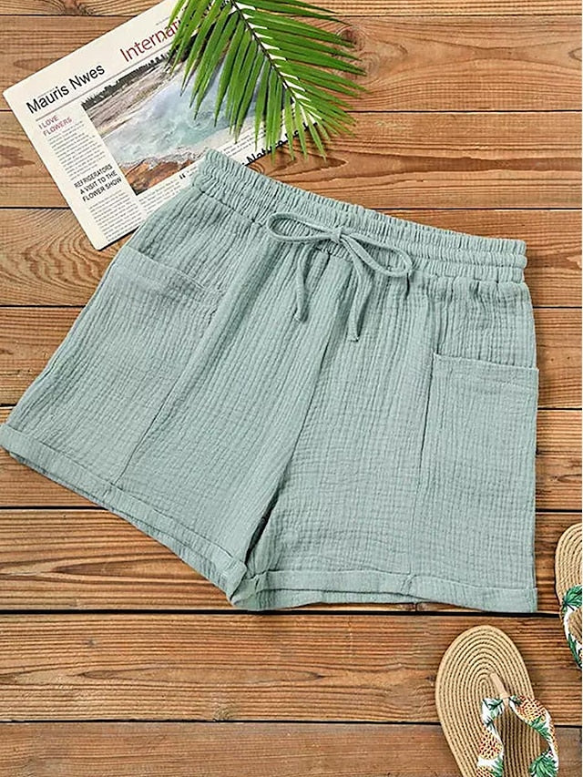 Effortless Summer Style: Women's Casual Textured Pink Shorts Pink / S Pink / M Pink / L Pink / S-Pink / M-Pink / L-Pink / XL-Pink / 2XL-Black / S-Black / M-Black / L-Black / XL-Black / 2XL-Light Green / S-Light Green / M-Light Green / L-Light Green / XL-Light Green / 2XL-Light Blue / S-Light Blue / M-Light Blue / L-Light Blue / XL-Light Blue / 2XL-Light Purple / S-Light Purple / M-Light Purple / L-Light Purple / XL-Light Purple / 2XL-