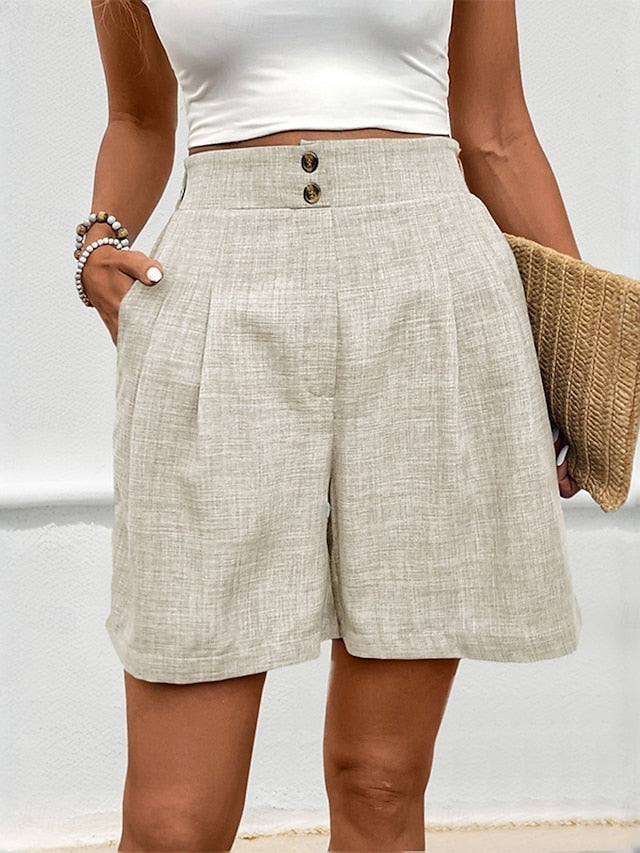 Chic High-Waist Women’s Chino Shorts – Comfortable Apricot / S Apricot / M Apricot / L Apricot / S-Apricot / M-Apricot / L-Apricot / XL-Dark-Gray / S-Dark-Gray / M-Dark-Gray / L-Dark-Gray / XL-