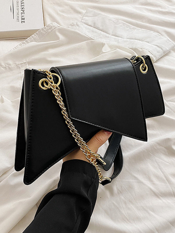 Chic Geometric Chain Zipper Handbag – Elevate Your Style! WHITE / One_size GREEN / One_size BLACK / One_size WHITE / One_size-GREEN / One_size-BLACK / One_size-