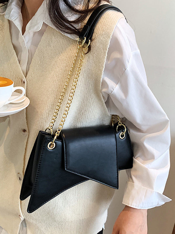Chic Geometric Chain Zipper Handbag – Elevate Your Style! WHITE / One_size GREEN / One_size BLACK / One_size WHITE / One_size-GREEN / One_size-BLACK / One_size-
