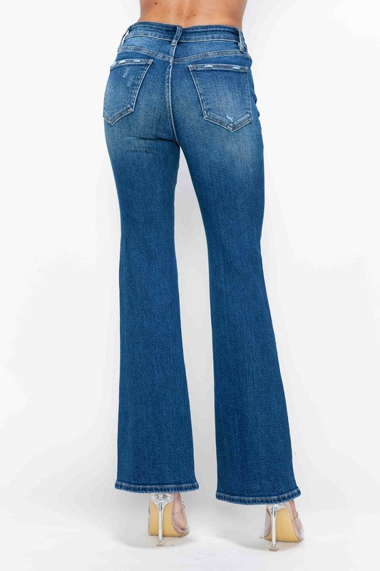 bytos Full Size High Rise Bootcut Jeans with Pockets Medium / 1(25) Medium / 3(26)