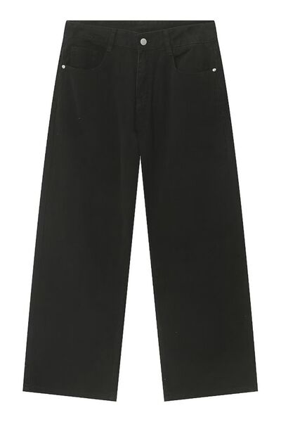 Pocketed Wide Leg Men's Jeans Khaki / S Brown / M Khaki / M Khaki / S-Brown / M-Khaki / M-Brown / L-Black / S-Beige / L-Burgundy / XL-Black / L-Burgundy / M-Beige / XL-Burgundy / L-Burgundy / S-Khaki / XL-Brown / XL-Beige / M-Brown / S-Black / XL-Khaki / L-Beige / S-Black / M-