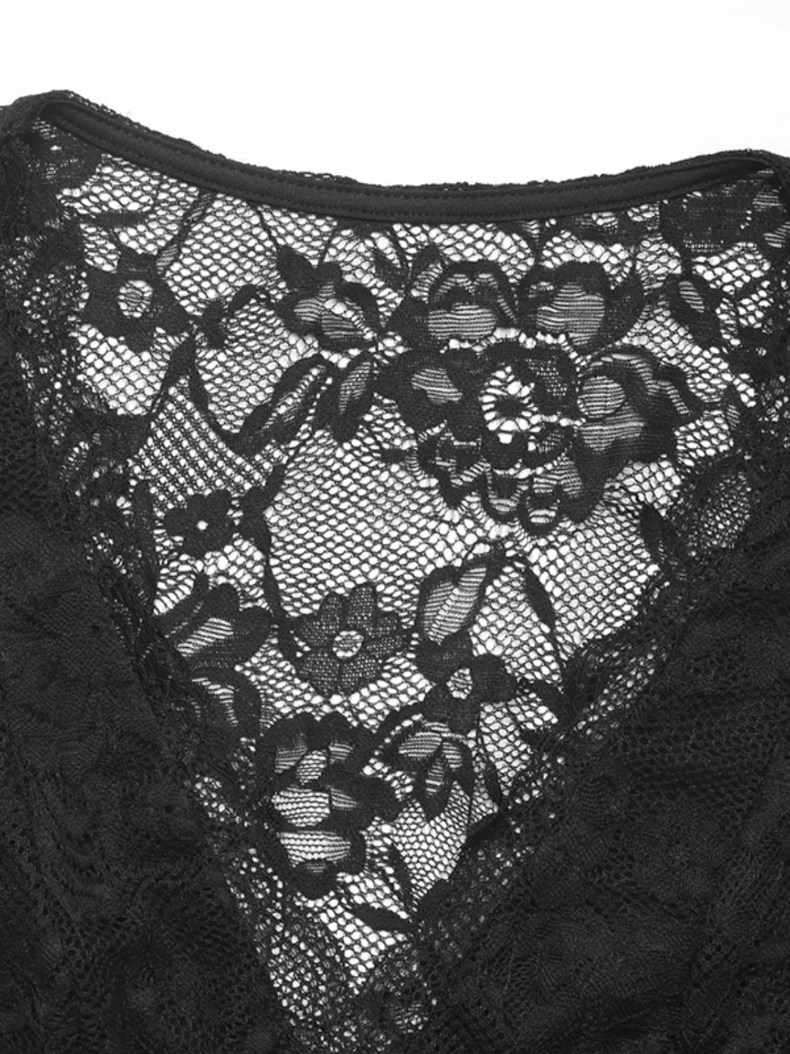 Lace Plunge Sleeveless Bodysuit Black / XL Black / L Black / S Black / XL-Black / L-Black / S-Black / M-