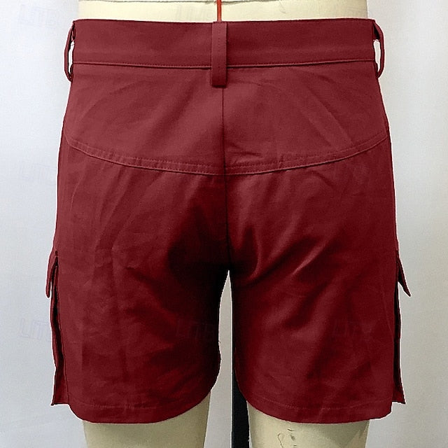 Men's Multi-Pocket Cargo Shorts - Comfortable Summer Chinos for Outdoor Casual Wear Purple / S Purple / M Purple / L Purple / S-Purple / M-Purple / L-Purple / XL-Purple / XXL-Purple / 3XL-