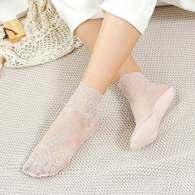 Chic Comfort: Breathable Solid Color Lace Socks for Effortless Style Pattern 3 / Simple packaging Pattern 1 / Simple packaging Pattern 2 / Simple packaging Pattern 3 / Simple packaging-Pattern 1 / Simple packaging-Pattern 2 / Simple packaging-Pattern 4 / Simple packaging-Pattern 5 / Simple packaging-