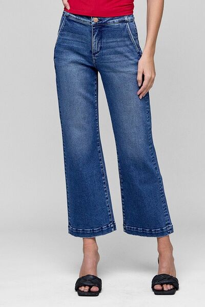 RISEN Tummy Control High Rise Crop Jeans Dark / 0(24) Dark / 1(25) Dark / 3(26) Dark / 0(24)-Dark / 1(25)-Dark / 3(26)-Dark / 5(27)-Dark / 7(28)-Dark / 9(29)-Dark / 11(30)-Dark / 13(31)-Dark / 15(32)-