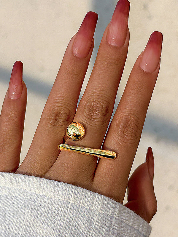 Modern Geometric Ring - Stylish Statement Accessory for Every Occasion GOLD One_size