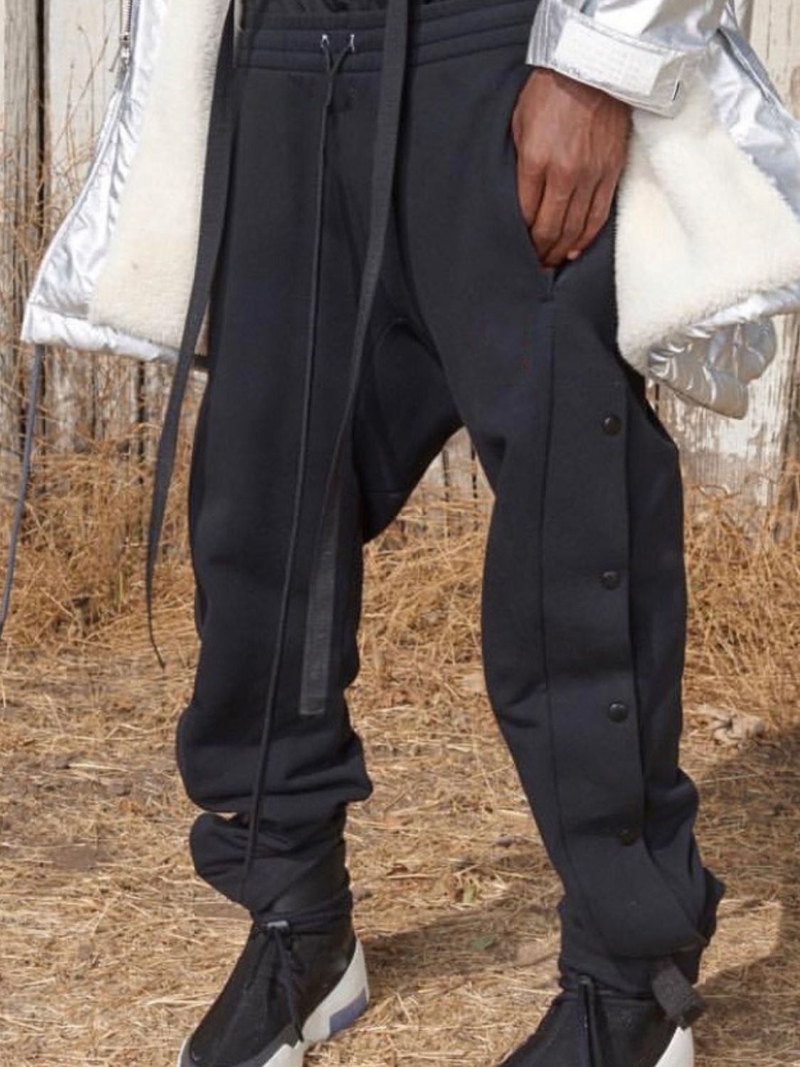 Men's Side Button Pants Gray / M Gray / XL Gray / L Gray / M-Gray / XL-Gray / L-Gray / 2XL-Black / M-Black / L-Black / XL-Black / 2XL-