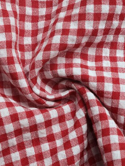 Perfee Contrast Plaid Square Neck Tank Deep Red / S Deep Red / M Deep Red / L Deep Red / S-Deep Red / M-Deep Red / L-Deep Red / XL-