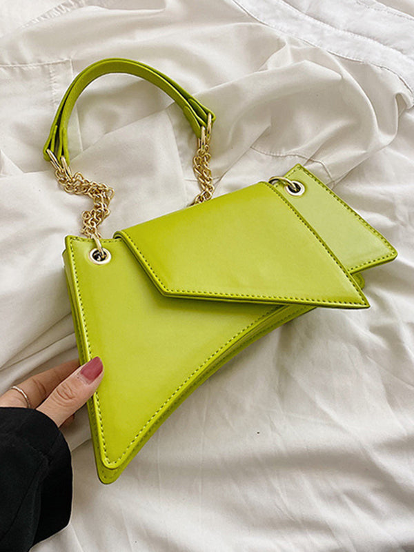 Chic Geometric Chain Zipper Handbag – Elevate Your Style! WHITE / One_size GREEN / One_size BLACK / One_size WHITE / One_size-GREEN / One_size-BLACK / One_size-