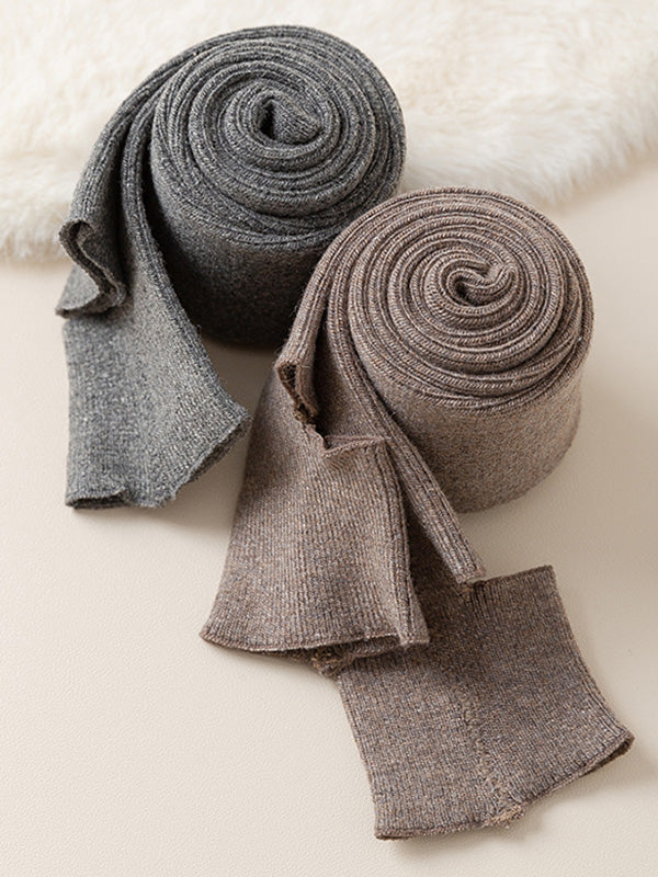 Cozy Knit Wool Leg Warmers - Stylish Solid Color Accessories for Ultimate Comfort BLACK / One_size WHITE / One_size COFFEE / One_size BLACK / One_size-WHITE / One_size-COFFEE / One_size-DARK GRAY / One_size-LIGHT GRAY / One_size-