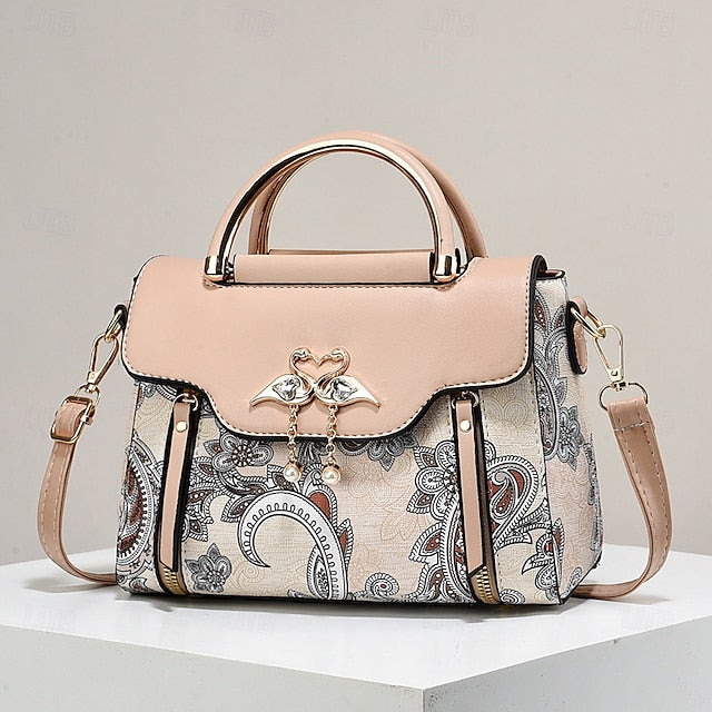 Stylish PU Leather Women's Tote Bag - Versatile Diaper Bag for Everyday Use Black Beige Green Black-Beige-Green-Pink-Purple-Khaki-