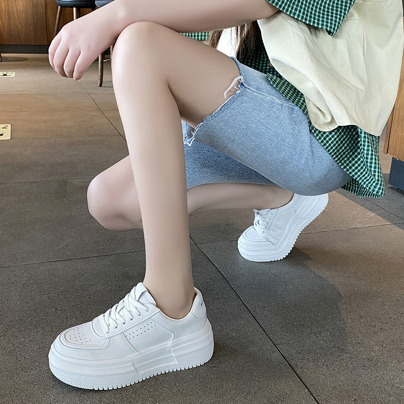 Lace Up Platform Sneakers White / 35(US4) White / 36(US5) White / 37(US6) White / 35(US4)-White / 36(US5)-White / 37(US6)-White / 38(US7)-White / 39(US8)-White / 40(US9)-