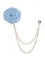 Elegant Men's Rose Brooch: Stylish Accessory for Weddings and Business Casual White Black Burgundy White-Black-Burgundy-Red-Light Cyan-Sky Blue-Gray-Champagne-Dark Blue-Pink-Royal Blue-Purple-