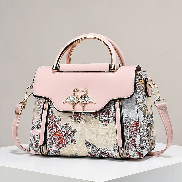 Stylish PU Leather Women's Tote Bag - Versatile Diaper Bag for Everyday Use Black Beige Green Black-Beige-Green-Pink-Purple-Khaki-