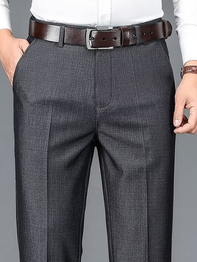 Men's Casual Dress Pants - Breathable Comfort Suit Trousers for Daily Wear Khaki / 31 Khaki / 32 Khaki / 33 Khaki / 31-Khaki / 32-Khaki / 33-Khaki / 34-Khaki / 35-Khaki / 36-Light Grey / 31-Light Grey / 32-Light Grey / 33-Light Grey / 34-Light Grey / 35-Light Grey / 36-Blue / 31-Blue / 32-Blue / 33-Blue / 34-Blue / 35-Blue / 36-