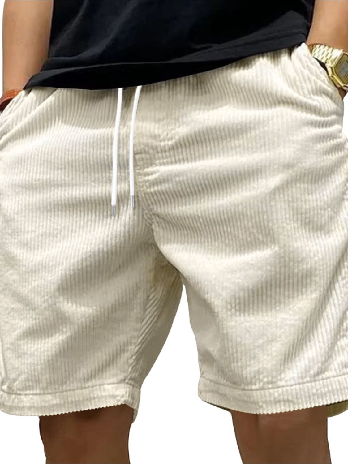 Men's Drawstring Shorts with Pockets Ivory / M Coffee Brown / 2XL Black / M Ivory / M-Coffee Brown / 2XL-Black / M-Black / L-Black / XL-Black / 2XL-Gold / S-Gold / M-Gold / L-Gold / XL-Gold / 2XL-Army Green / S-Army Green / M-Army Green / L-Army Green / XL-Army Green / 2XL-Ivory / S-Ivory / L-Ivory / XL-Coffee Brown / L-Ivory / 2XL-Coffee Brown / XL-Coffee Brown / S-Coffee Brown / M-Black / S-