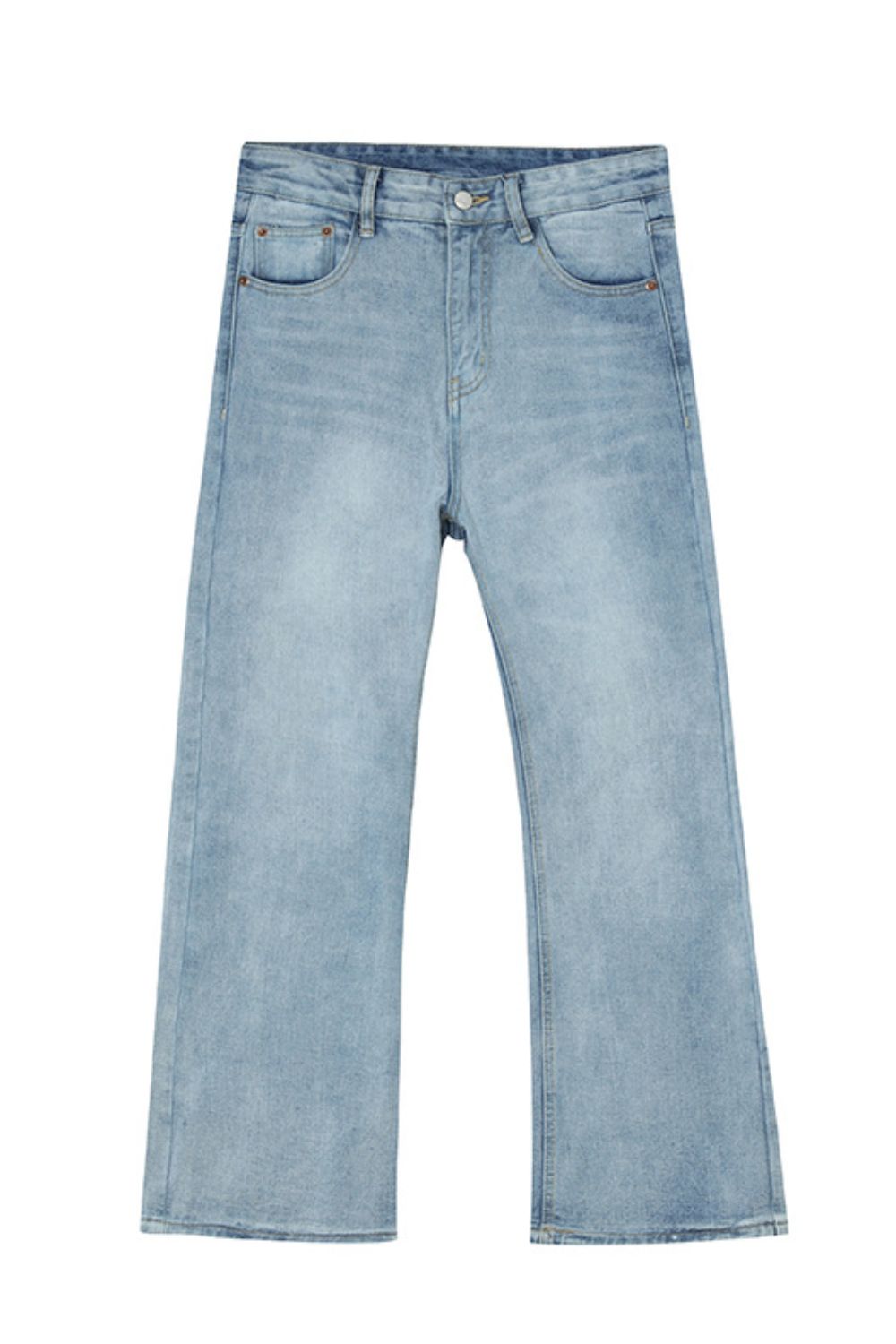 Straight Leg Jeans with Pockets French Blue / M Black / XL Peacock Blue / M French Blue / M-Black / XL-Peacock Blue / M-Black / L-Khaki / S-Peacock Blue / S-Black / M-Peacock Blue / L-Light Blue / M-French Blue / S-Dark Gray / M-Dark Gray / L-French Blue / L-Dark Gray / S-Khaki / XL-French Blue / XL-Light Blue / XL-Khaki / L-Light Blue / L-Dark Gray / XL-Khaki / M-Peacock Blue / XL-Light Blue / S-Black / S-